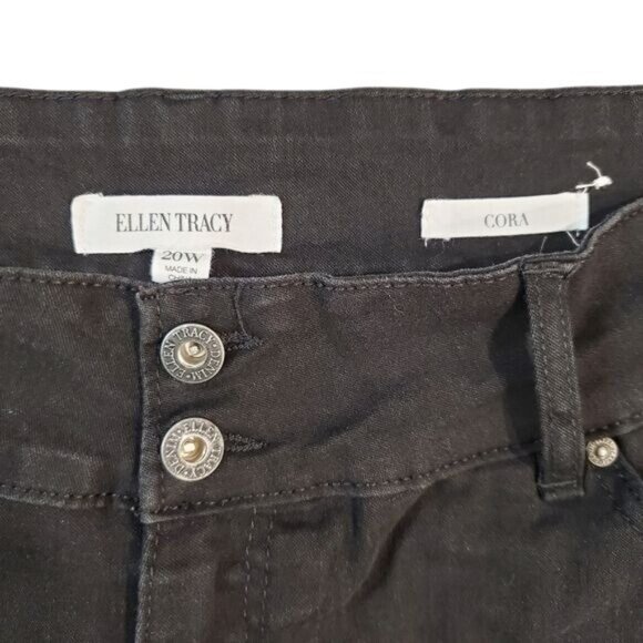 Ellen Tracy Women's Black High Rise Stretch Jeans Size 20 W - Picture 10 of 11